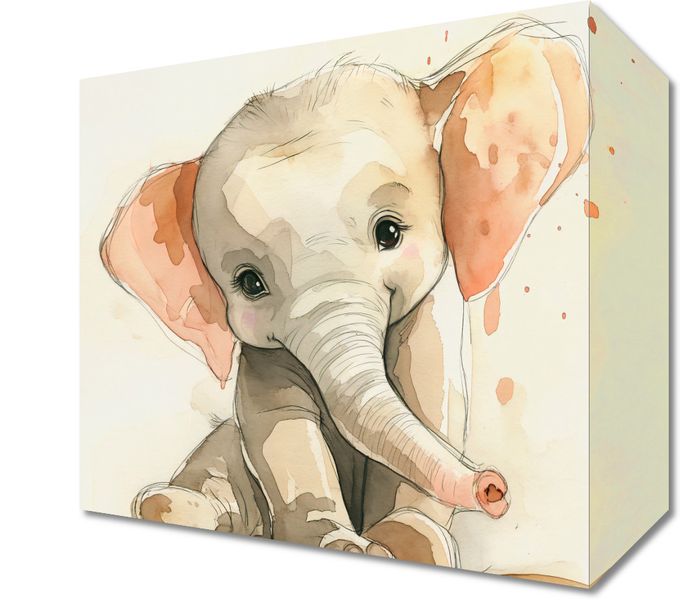 Obraz 20x20cm Siwy Słonik zdjęcie 1