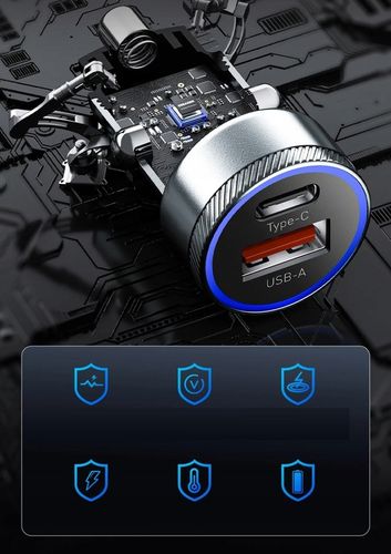 SZYBKA MOCNA Ładowarka Samochodowa USB 54W do telefonu QC3.0 PD 3.0 USB-C na Arena.pl