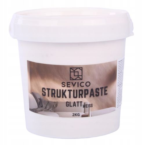 Pasta strukturalna gładka biała do tworzenia struktur i efektów 3D 2kg na Arena.pl