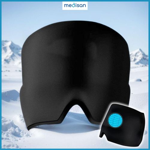 Opaska na głowę migrenę ból żelowa kompres chłodząca zaciemniająca czapka na Arena.pl