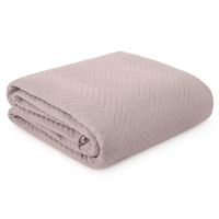 Narzuta na łóżko pikowana LEN 220X240 różowa