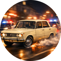 Opłatek na tort  Urodziny Duży Fiat 125p Samochód Auto