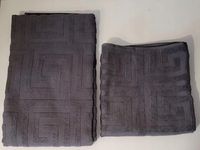 Komplet ręczników Santorini Antracyt 2 sztuki 140 x 70 cm + 70 x 50 cm