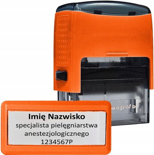 WAGRAF B2 - Pieczątka do 4 wersów - 12 kolorów obudowy do wyboru - IMIENNA na Arena.pl