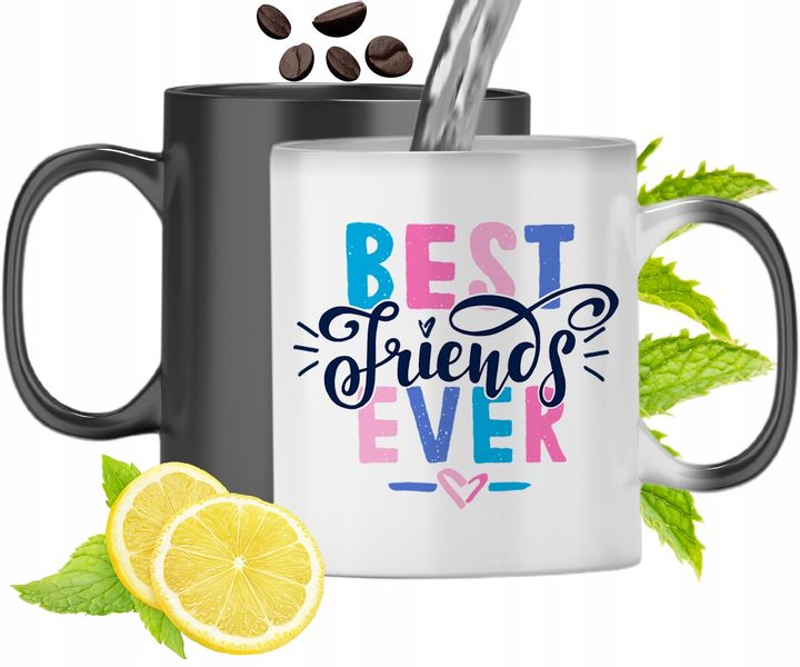 Kubek Magiczny Dla Przyjaciela Zmieniający Kolor Z Nadrukiem Ze Zdjęciem zdjęcie 1