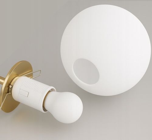 Lampa Wisząca Sufitowa Złota Żyrandol Białe Kule 6x LED E27 na Arena.pl