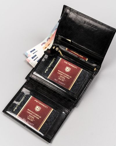 skórzany portfel męski na karty — peterson na Arena.pl