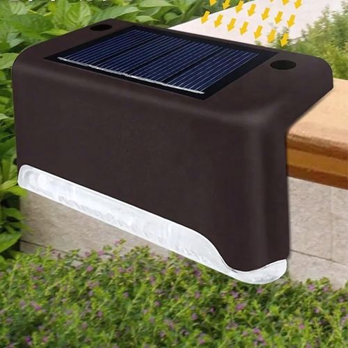 LAMPKI SOLARNE OGRODOWE SCHODOWE LED NA TARAS 8SZT Z CZUJNIKIEM ZMIERZCHU na Arena.pl