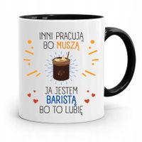 Dla Baristy Baristki Kawiarki Kubek Czarny Prezent Z Nadrukiem Ze Zdjęciem