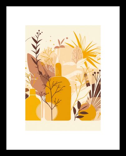 Plakat 25x35cm Złote Rośliny na Arena.pl