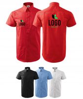 Koszula męska na kr. rękaw z haftem LOGO FIRMY x5