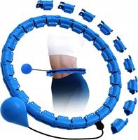 HULA HOP SMART ODCHUDZANIE FITNESS MASAŻER SKŁADANY NIEBIESKI + OBCIĄŻENIE