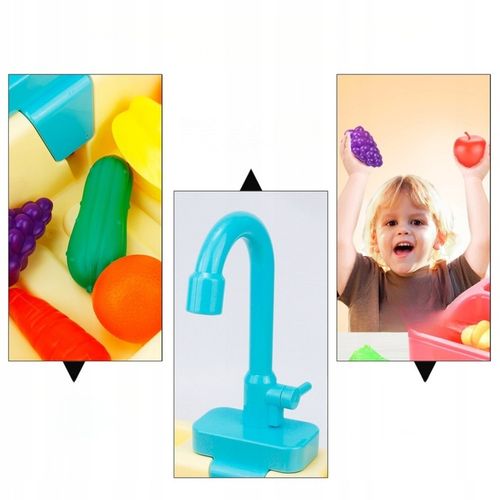 ZLEWOZMYWAK ZLEW DLA DZIECI DO MYCIA NACZYŃ ZABAWKA FUNKCJA PUSZCZANIA WODY na Arena.pl