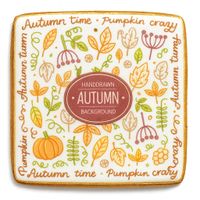 CIASTKO LUKROWANE HALLO AUTUMN ROZ.S KWADRAT NO.2 JESIEŃ RĘCZNIE ROBIONE