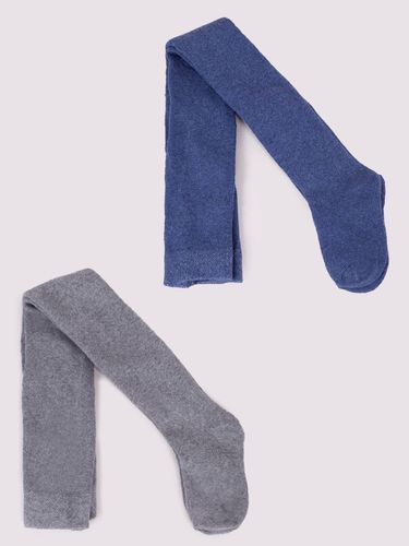 Rajstopy dziecięce bawełniane frotte jeansowo-szare 128-134 YOCLUB na Arena.pl