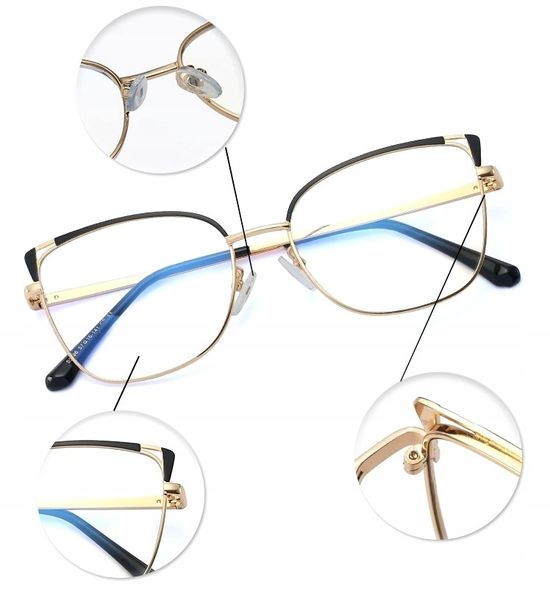 Okulary Kocie Cat Blue Light Zerówki Do Komputera zdjęcie 7