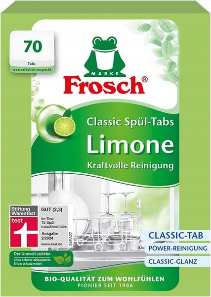 FROSCH Classic Lemon Tabletki do Zmywarki Skuteczne i Biodegradowalne x70 zdjęcie 9
