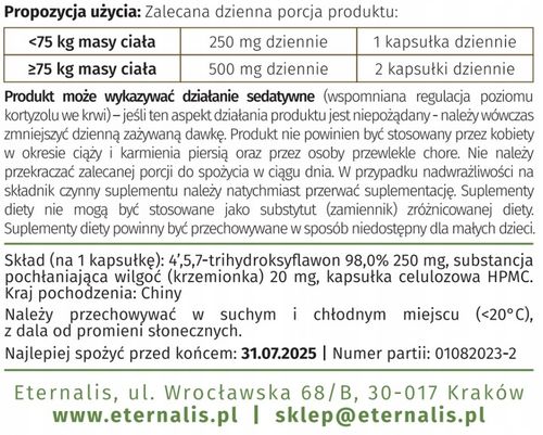 Apigenina Apigenin Apiage Eternalis kapsułki 250mg 60 szt. grejpfrut czerw. na Arena.pl