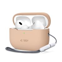 Etui Tech-Protect Silikonowe z Smyczą DO AirPods Pro 1, 2 Caffe Latte