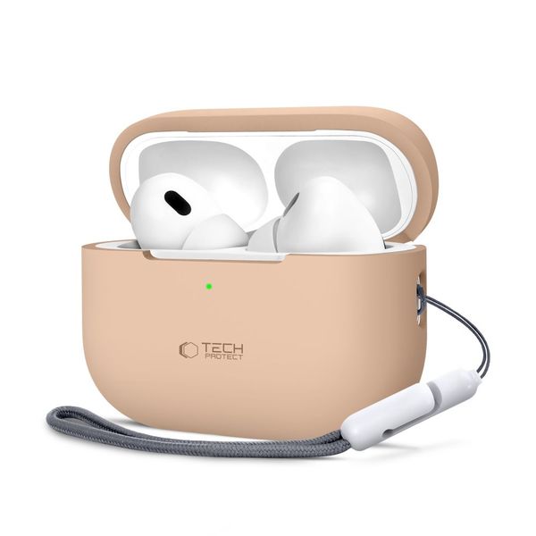 TECH-PROTECT SILICONE APPLE AIRPODS PRO 1 / 2 CAFFE LATTE zdjęcie 1