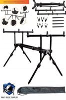 STANOWISKO KARPIOWE ROD POD NA 3 WĘDKI WYTRZYMAŁE CZARNE RUMPOL