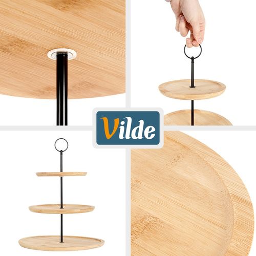 Patera bambusowa 3-piętrowa 34 cm na Arena.pl