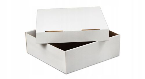 Pudełko karton na muffiny pączki 30x30x10 cm białe opakowanie BARDZO MOCNE na Arena.pl