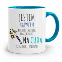 Kubek Błękitny Krawcowej Krawca Jestem Krawcem Z Nadrukiem Ze Zdjęciem