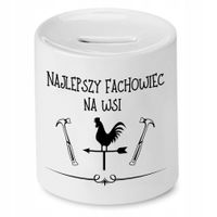 Skarbonka Dla Budowlańca Najlepszy Na Wsi Prezent Z Nadrukiem Ze Zdjęciem