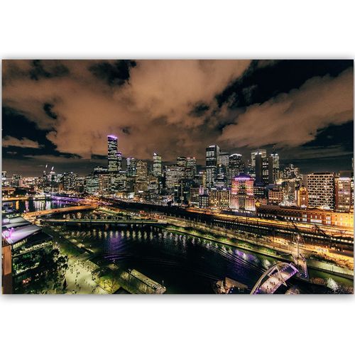 Deco Panel, Nowoczesne miasto nocą 60x40 na Arena.pl