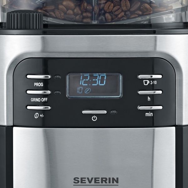 SEVERIN KA 4810 ekspres przelewowy z młynkiem do kawy czarny 1,4 l 1000W zdjęcie 3