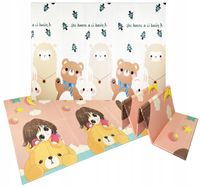 MATA EDUKACYJNA Mata Piankowa Składana Dla Dzieci DWUSTRONNA DUŻA 150x200cm