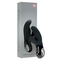 Wibrator dla kobiet, stymulacja pochwy i łechtaczki. Czarny