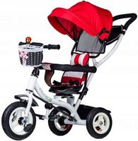 Rower trójkołowy Ecotoys JM-066-9L RED biały, czerwony