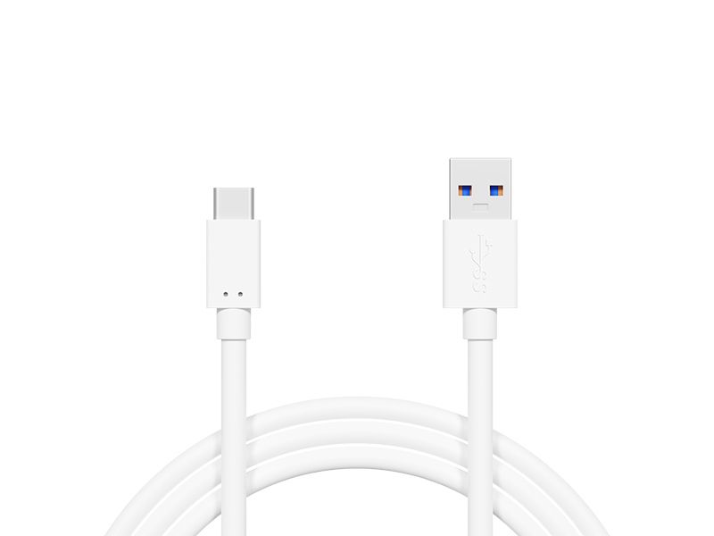 Przyłącze USB 3.0 A - USB-C 1m białe BLISTER zdjęcie 1