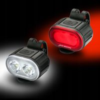 Falcon Eye - zestaw lamp rowerowych Twins 2.0 - 120 lm/20 lm - czarny