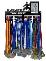 Wieszak na medale KARATE MAN ramka na zdjęcie twoje imię 404.3