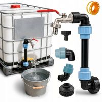 Adapter Do Zbiornika Mauzer IBC z Kranem 1/2" Przedłużka 25cm Zawór + Taśma