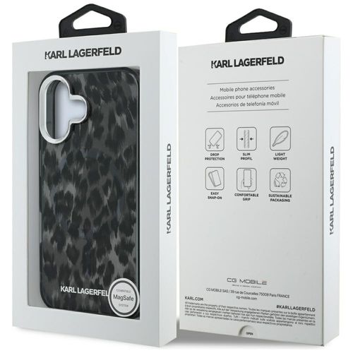 etui karl lagerfeld iml leopard pattern  magsafe do iphone 16 czarny na Arena.pl