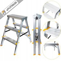 Drabina aluminiowa 3 stopniowa profesjonalna atest certyfikat EN131 150KG