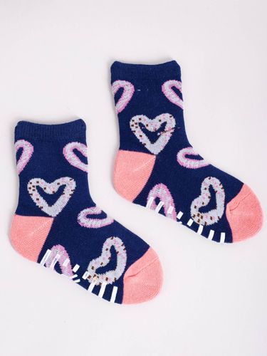 Skarpety bawełniane półfrotte dziewczęce z ABS kolorowe 6PAK 23-26 na Arena.pl