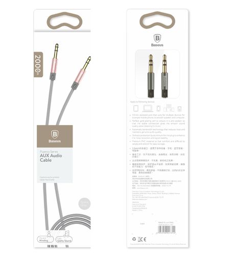 Kabel Audio AUX mini Jack 3,5mm Baseus Fluency 2m na Arena.pl