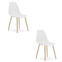Krzesło skandynawskie białe WAT nowoczesne 2 szt. do kuchni biuro loft