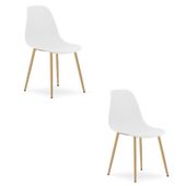 Krzesło skandynawskie białe WAT nowoczesne 2 szt. do kuchni biuro loft