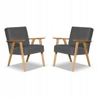 Fotel PRL zestaw retro vintage SOLER Family Meble szary welur Hunter