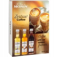 syrop do kawy MONIN | zestaw 3 x 50 ml: wanilia, czekolada, słony