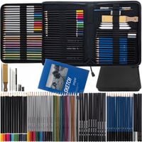 Zestaw do Szkicowania Rysowania Profesjonalny Szkicownik Ołówki Etui 74w1