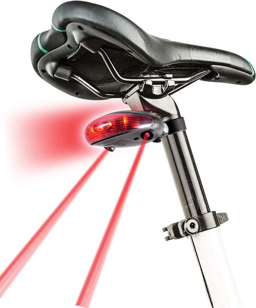 Lampka Rowerowa Laserowa 5 Led Laser zdjęcie 1