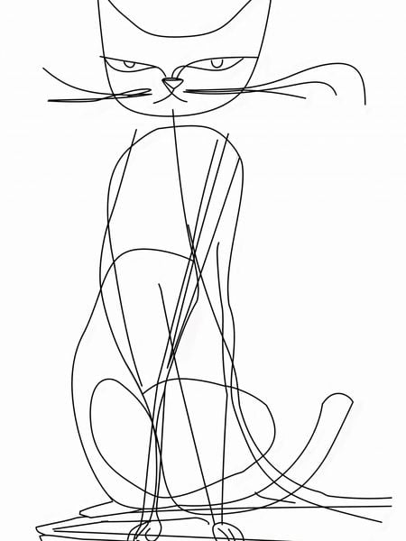 Plakat 30x40cm Kot Linijny zdjęcie 1