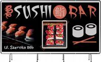 BANER REKLAMOWY 200x100 cm duży wybór wzorów SUSHI BAR kuchnia azjatycka